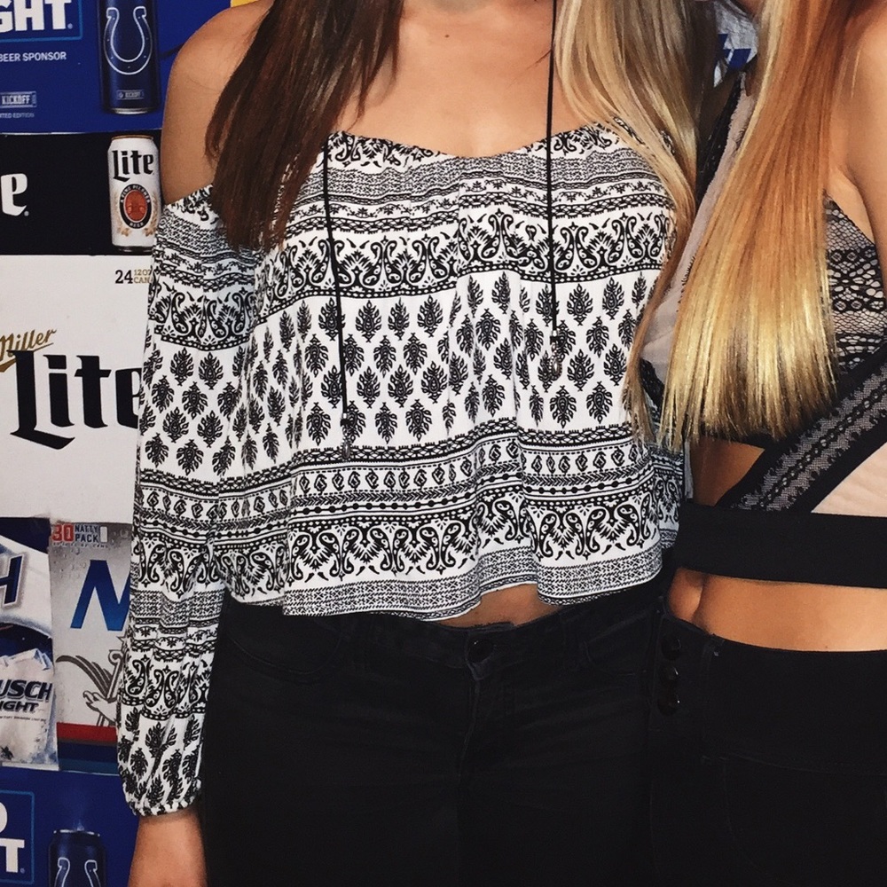 Patterned Off The Shoulder Top